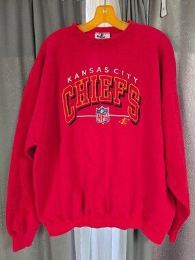 Vtg 90s Kansas City Chiefs NFL Pro Line Embroidered Crewneck Sweatshirt XL Red